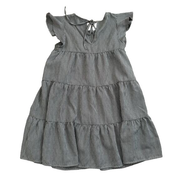 Lulus Picnic Perfect Black White Gingham Tiered Babydoll Dress Size Small - Picture 7 of 7